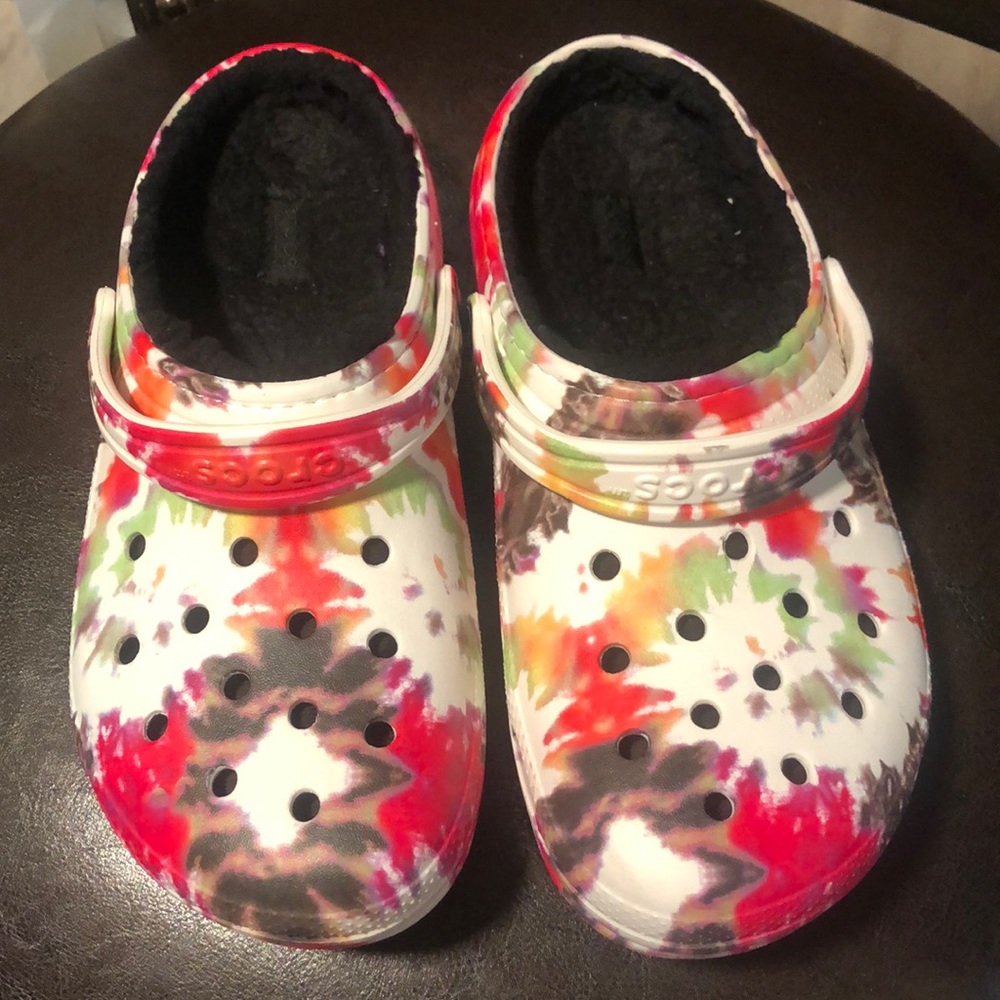 CROCS - multi color (see pics for colors) with lining inside